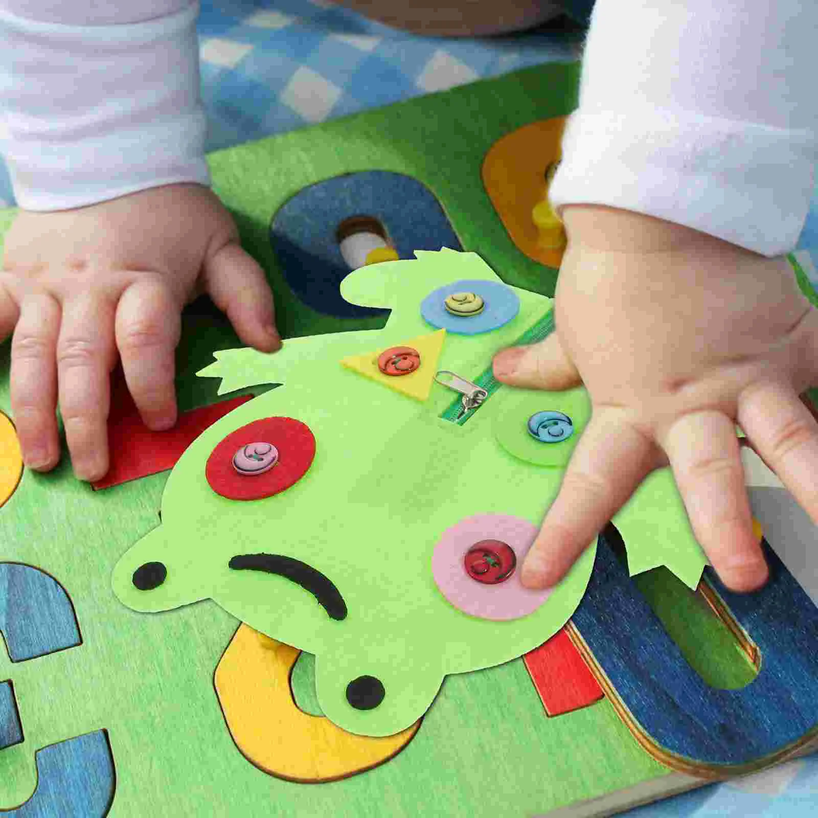 Jouet Bouton Non Tissé pour la Maternelle, Aide au Fuchsia, Jeu Parent-Enfant, Document Correspondant