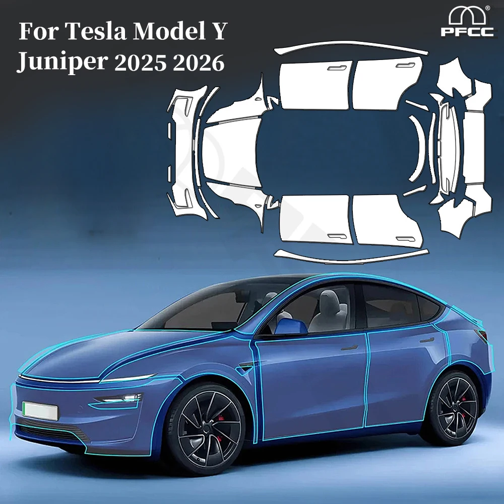 

9Mil TPU Scratch Resistant Paint Protection Film Pre-cut PPF For Tesla Model Y Juniper 2025 2026-up Clear Bra Car Accessories