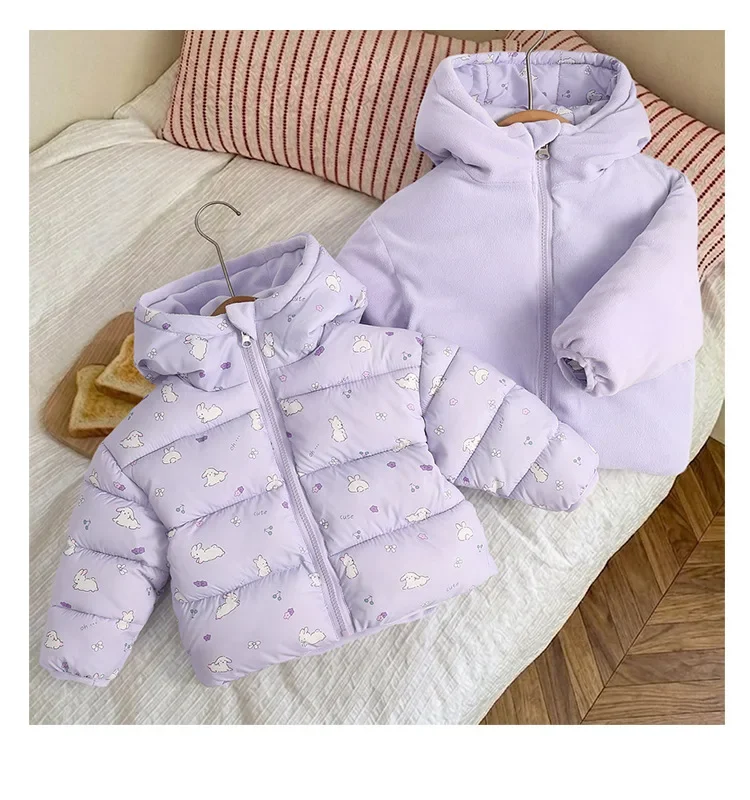 Baby Herbst-Winter-Stil Kinder-Baumwollkleidung Jacke mit Taschen Einfarbige Daunenjacke Kleinkind-Mantel Langarm Baby-Baumwollkleidung – Detail 12