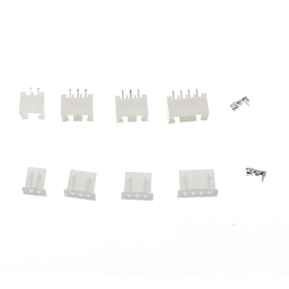 250Pcs 2.54mm XH2.54 2P 3P 4 Pin Connector Plug + Straight Needle + Terminal Socket Pin Header Wire Adaptor Y a S