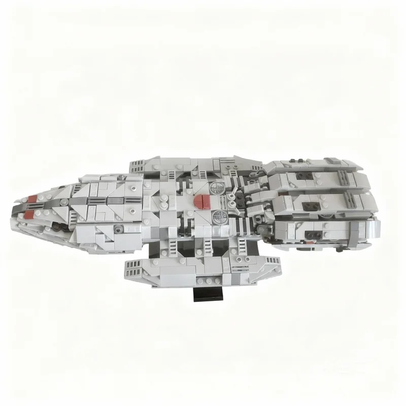 727pcs MOC Battlestar Pegasus Midi Scale Model Building Blocks Construction Toy Christmas Gifts Creative DIY Idea Presentation