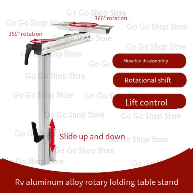 Estrutura de mesa portátil rotativa de liga de alumínio, pernas de mesa universais modificadas, mesa de elevação removível