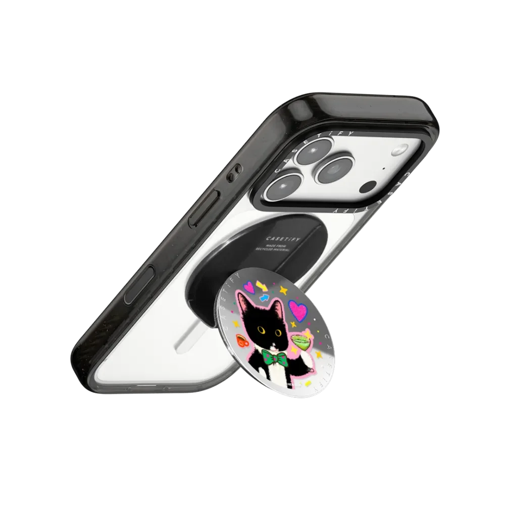 CASETiFY Lin Gattino Serie Diary Fragments Magnetic Phone Holder Card Pack for iPhone17 16 15 14 13 12 11for Samsung S25 S26 A57 view 3