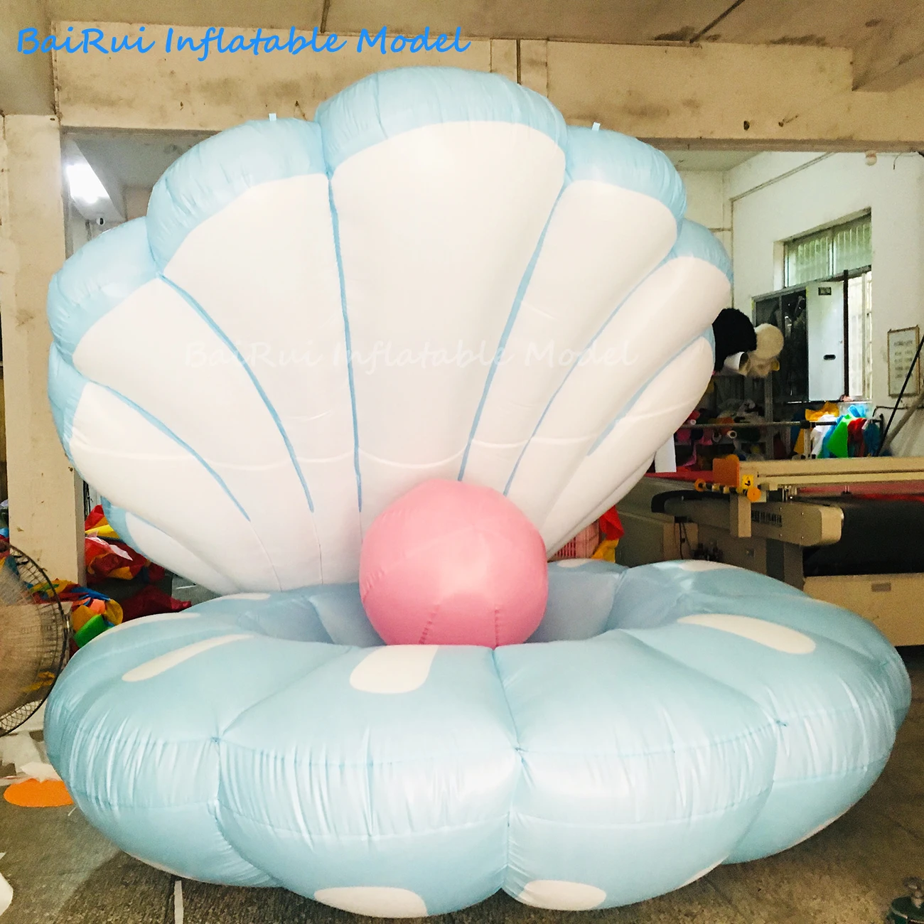 Inflatable Big Sea Shell Pearl LED Lighting Clam Ocean Theme Toys Decoration Blowup Balloon Stage Event Party Nightclub Supplies