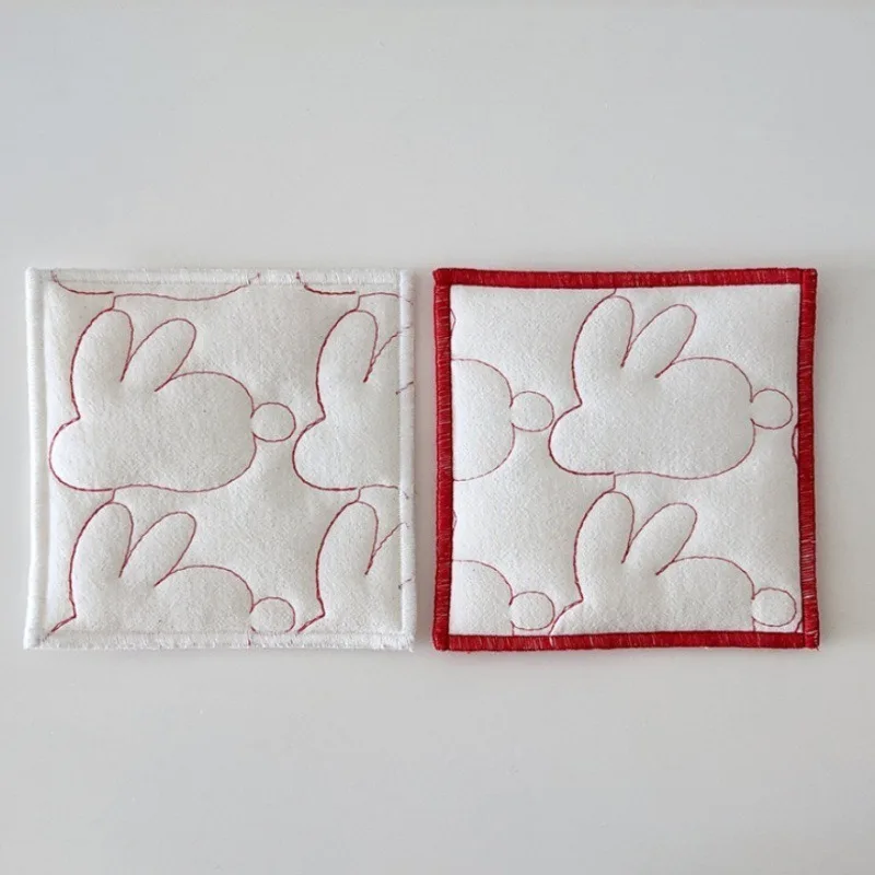 

Kawaii Cup Mat Cute Women Accessories Quilted Cotton Dormitory Home Cup Mat Cloth Anti Scald Desktop Spacer Toy Gift Wholesale