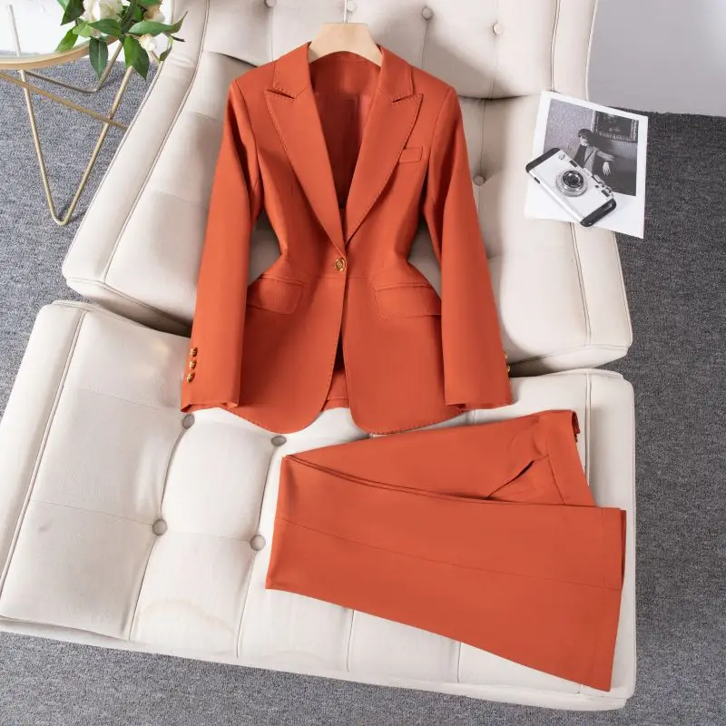 High-End Suit Jacket Women's Business Suit Spring and Autumn New Suit Elegant Formal Clothes Hotel Front Desk Sales Work Clothes