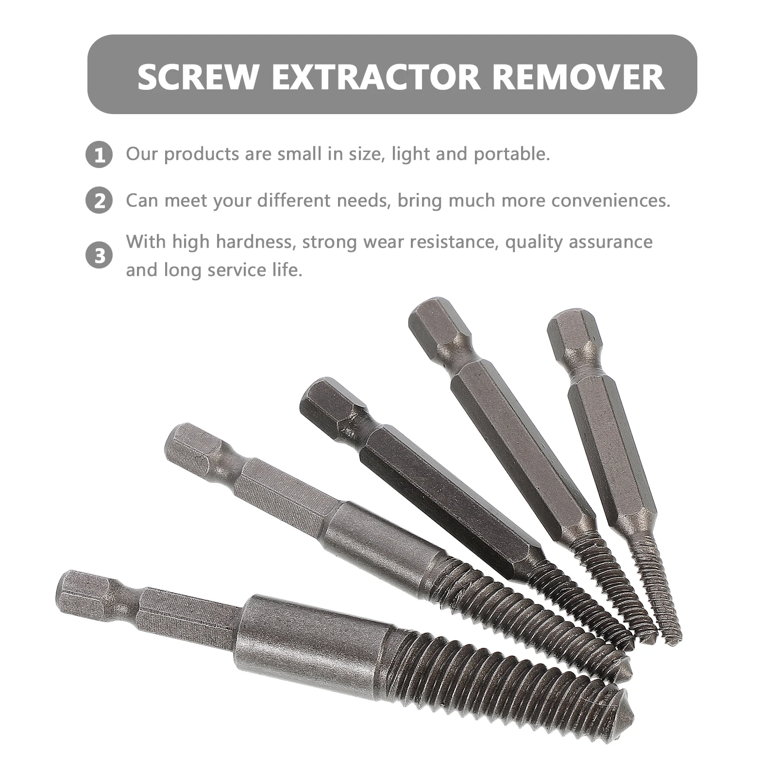 

5Pcs Screw Extractor Drill Bit Set for Removing Broken Damaged Screws Ideal for Machinery Repair Compact Lightweight Convenient