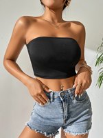 Plus-size seamless ice silk top breast women spring summer thin breathable sexy gathering strapless womens underwear