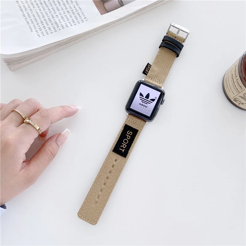 Sports Nylon Strap for Apple Watch Series 7/se/6/5/4/3/2/1 (41mm 45mm 44mm 40mm 42mm 38mm)
