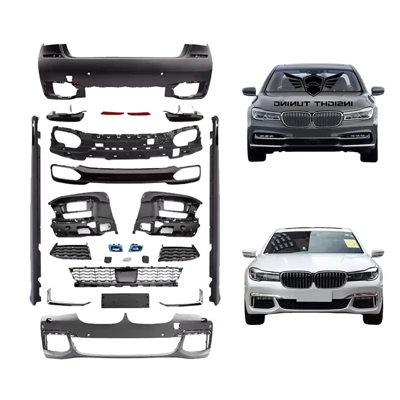 New Arrival 7 Series Car Bumper 2016-2018 Side Skirt Rear Diffuser Bodykit with Clips for G11/G12 LCI Convert M760 Clip-On!