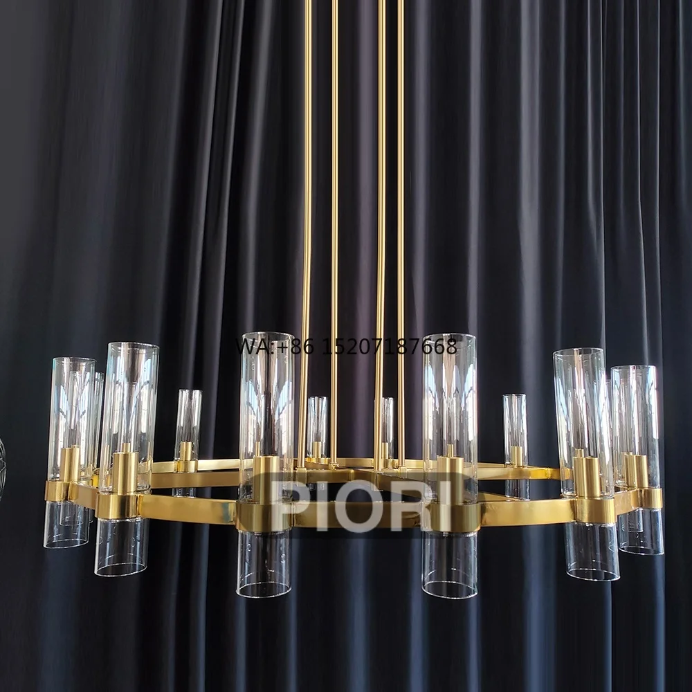 

Американская промышленная золотая медная люстра для гостиной, столовой, круглый современный стеклянный абажур, светодиодная люстра из старинной латуни