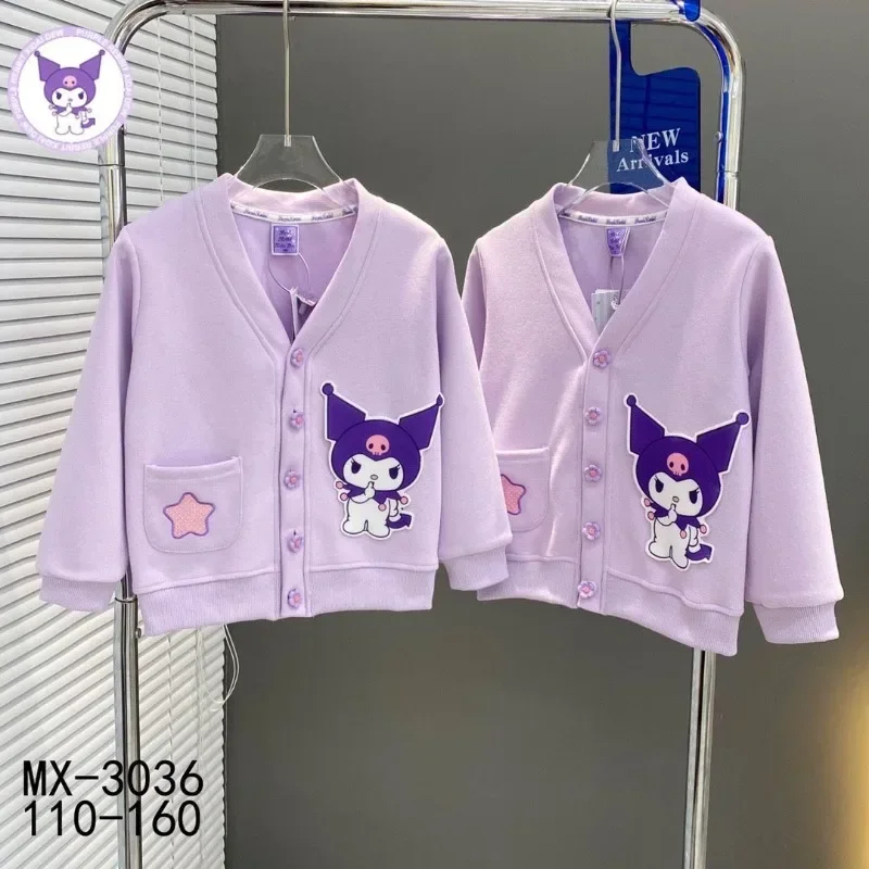 

Girly Heart Kuromi Anime Kawaii Sanrio Long Sleeve Coat Cute Cartoon Cinnamoroll My Melody Fashion Casual Jacket Gifts Toys