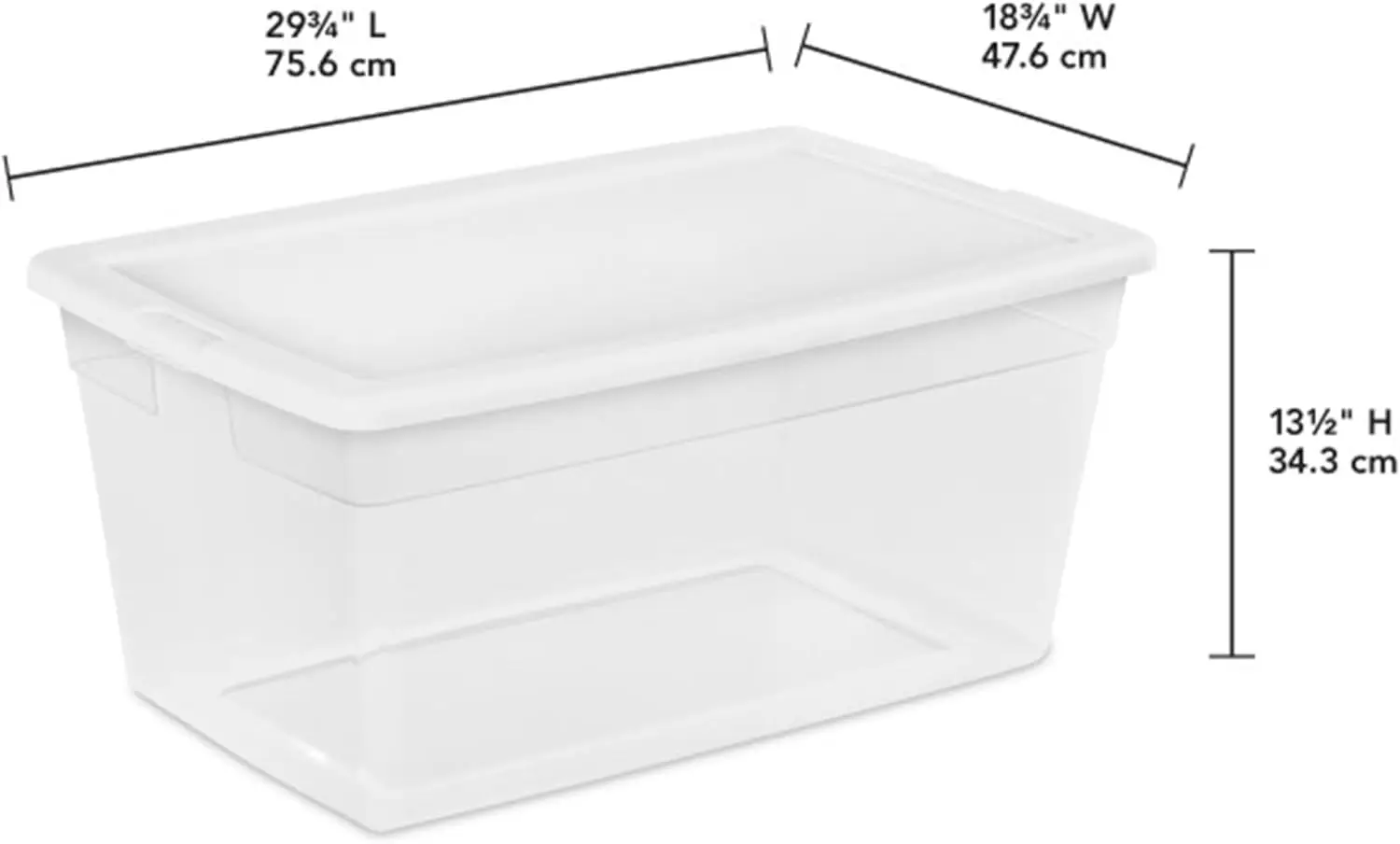 Storage Box, Stackable Bin with Lid, Plastic Container to Organize Clothes, Blankets, Towels in Closet,