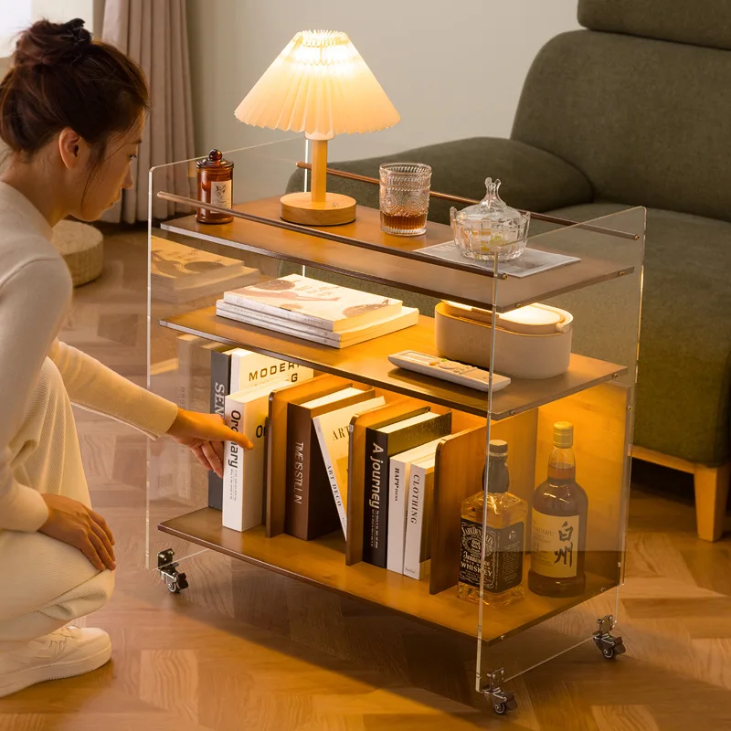 

Креативный диван, прикроватная полка, тележка, простой передвижной журнальный столик для маленькой квартиры