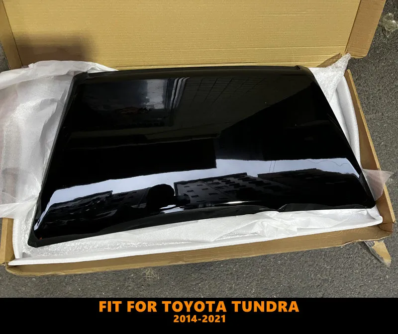 

ABS Black Bonnet Scoop Bonnet Hoot Front Car Cover Fit For Toyota Tundra 2014-2021