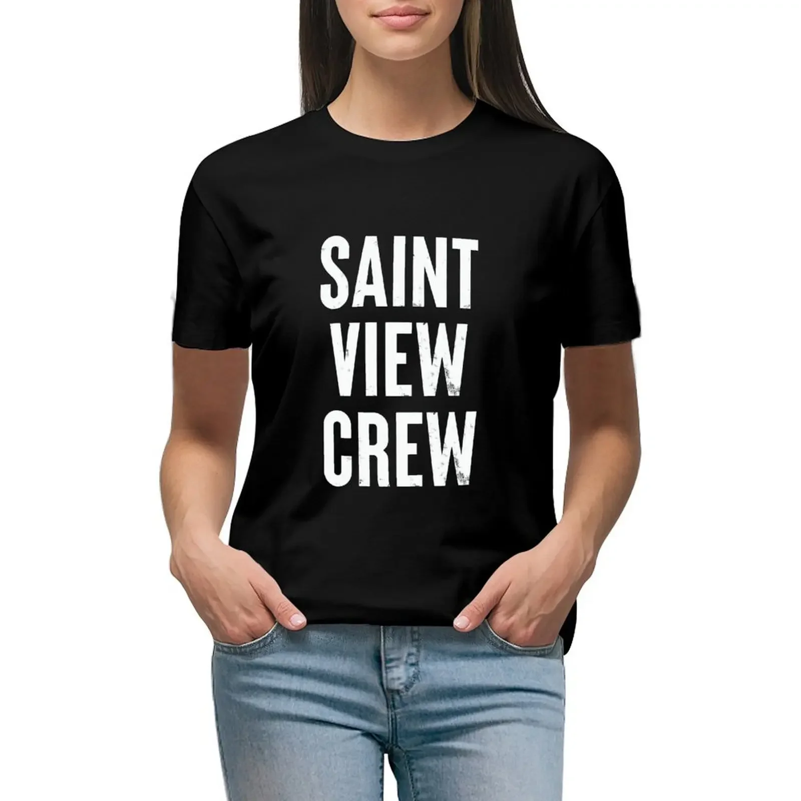 

Saint View Crew T-Shirt shirts graphic tees summer clothes korean Women's clothes