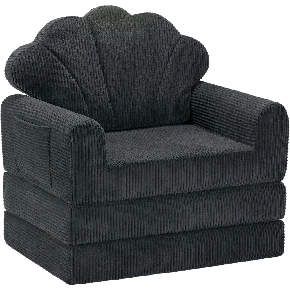 Klappbares Lazy-Schlafsofa, Schlafstuhlbett mit Armlehne/Rückenstütze, bequemes Bodensofa, Futon-Couch, Lounge, faltbare Matratze für