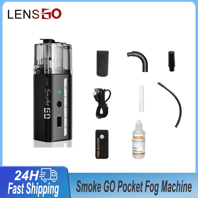 

LENSGO Smoke GO портативная ручная машина для дыма, машина для сухого льда и тумана, эффект дыма, видеосъемка, сценическое выступление