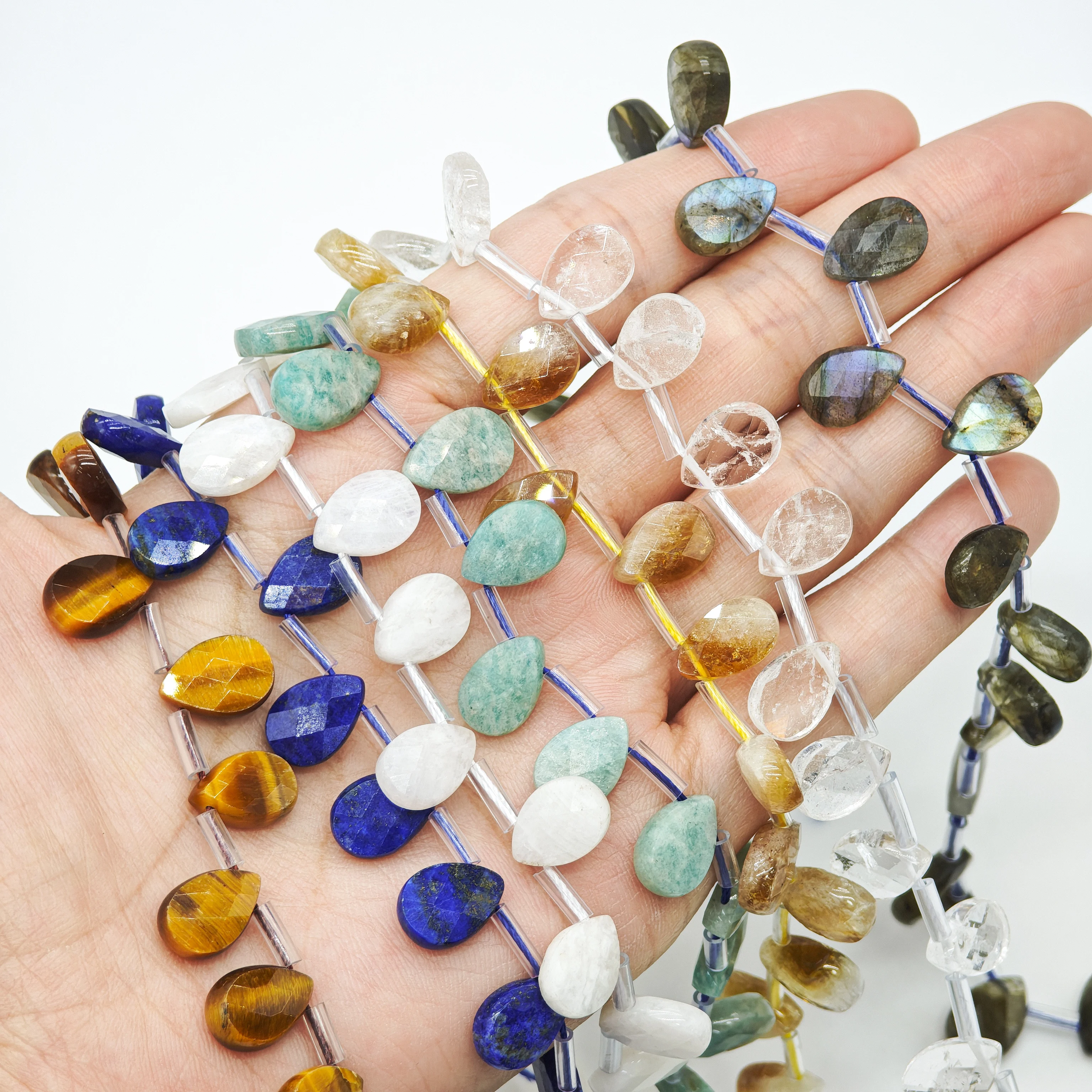 irregular natural yellow tiger's eye stone strawberry quartz healing stones accessories for DIY jewelry earrings