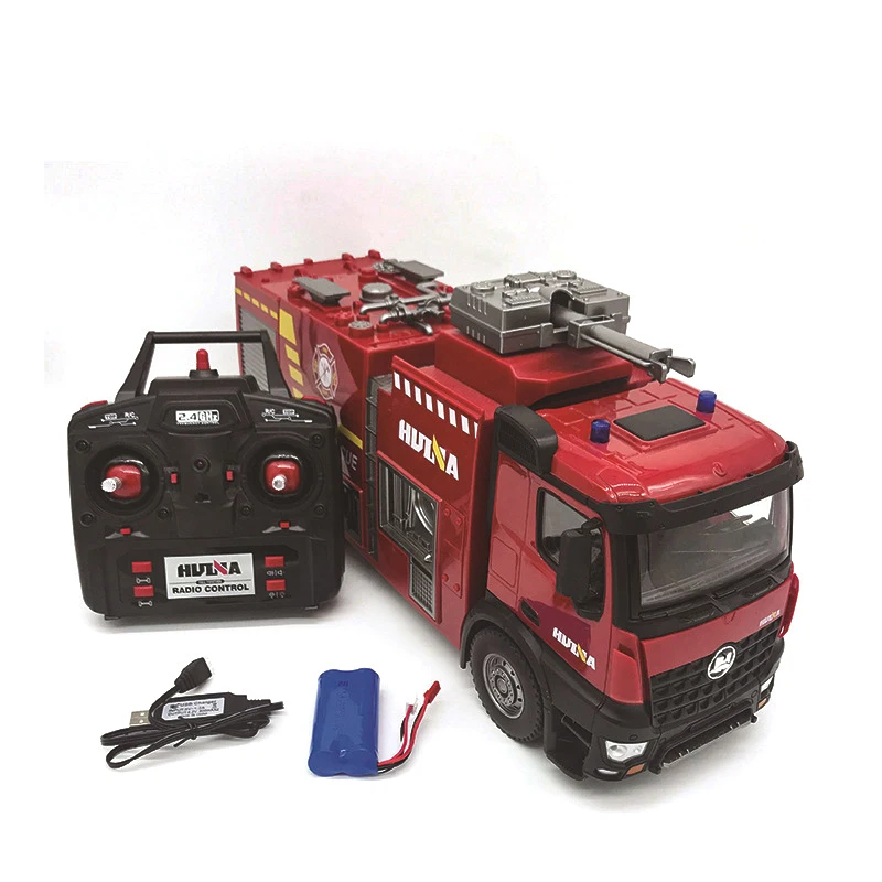 Box Water Sprayable Fire Truck HUINA RC Remote Control 1/14 Scale 1562 RC Car Model Outdoor Toys Children Gifts TH18050