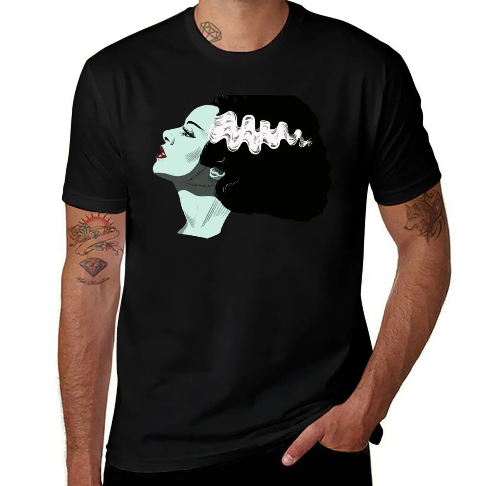 

Bride of Frankenstein T-Shirt man graphic t shirt t shirts for man cotton funny g man t shirts for men T-shirt