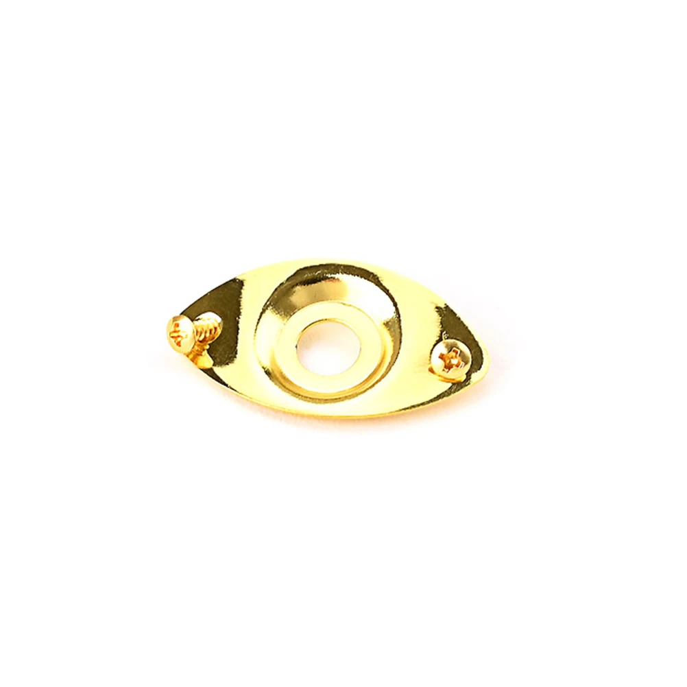 

Golden Socket Plate for Electric Guitar Jack Replacement Metal Piece Smooth Non burr Practical Sturdy Bass Parts Accessories