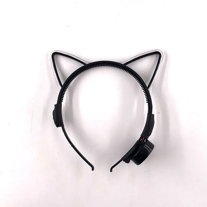 사랑스러운 빛나는 헤어 밴드 LED 고양이 귀 머리띠 여자 여자 깜박이 헤어 밴드 코스프레 Catwoman 의상 헤어 액세서리
