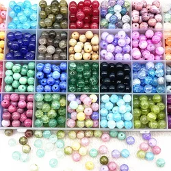 30pcs 8mm Imitation Natural Stone Round Glass Beads Loose Spacer Beads for Jewelry Making DIY Bracelet Necklace Accessories