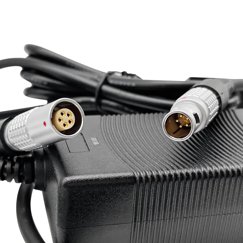 5PIN Black GEV270 (807696) Charger + Black GEV187 Cable RS232 Y-type Data Download For Leica Total Station TPS GPS DNA Levels