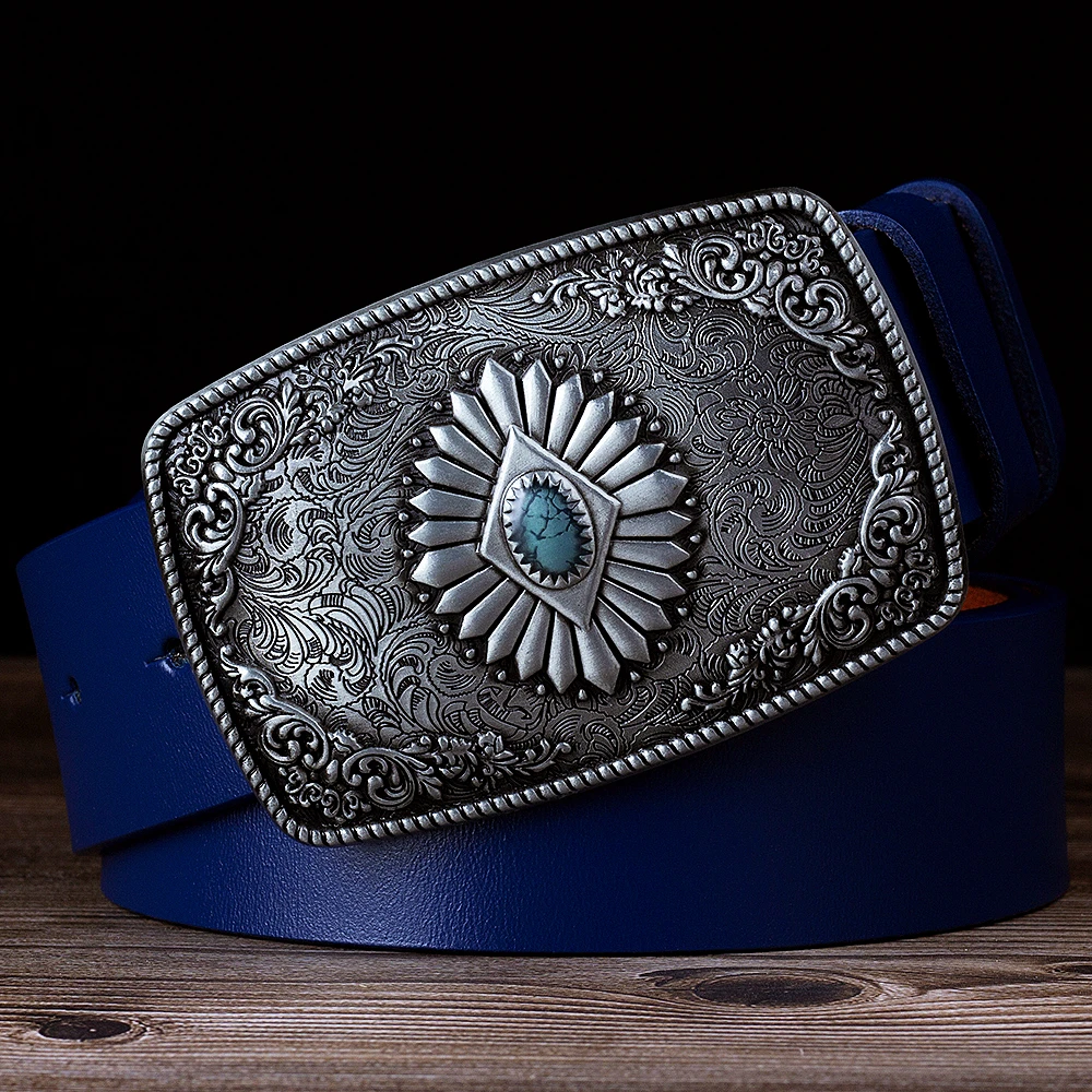 Classical Silver Carved Flower Pattern Buckle Enamel  display picture 1