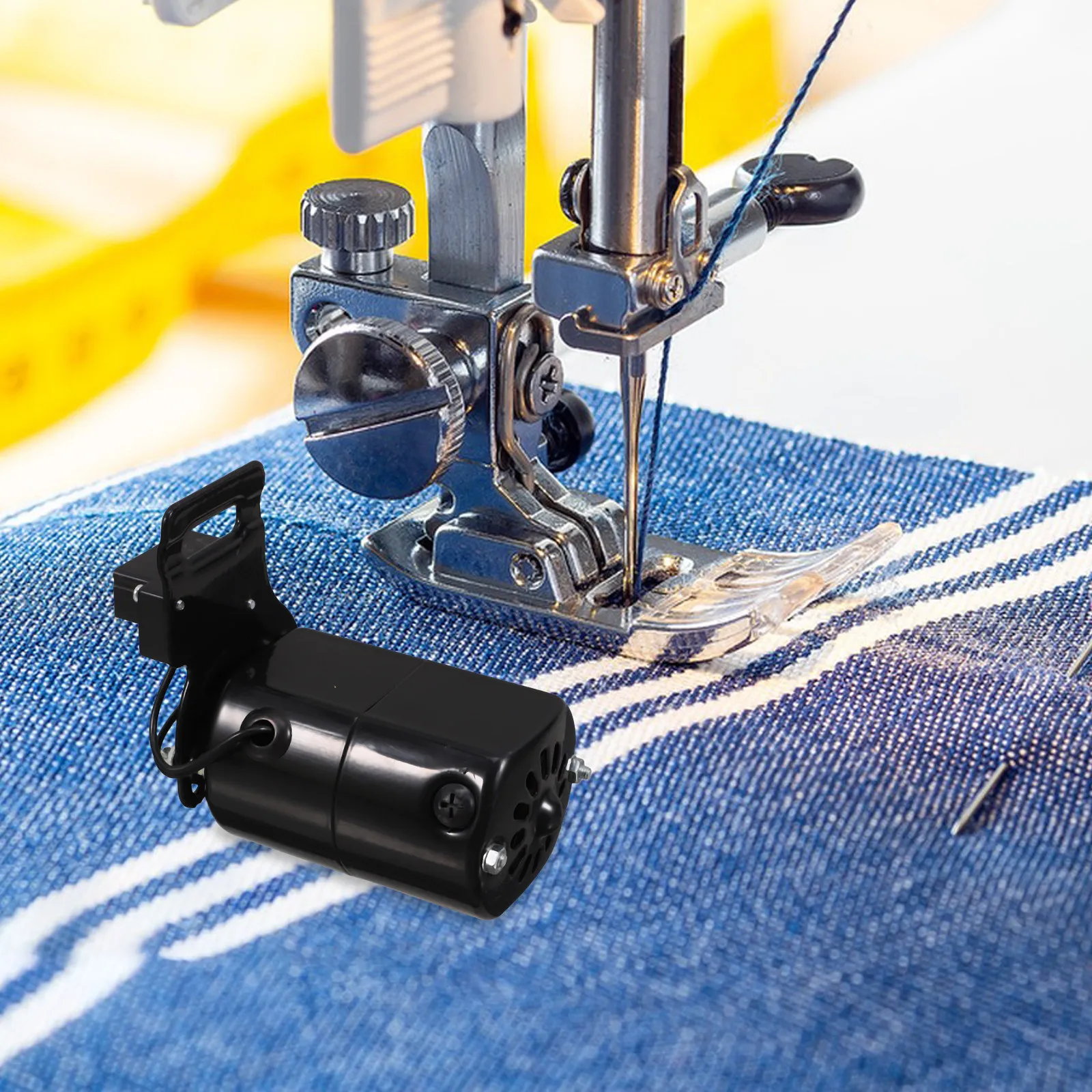 

180W Sewing Machine Motor Kit for Home Use with Foot Control Pedal and Belt Ideal for Beginners Crafts Decor Sewing Machine