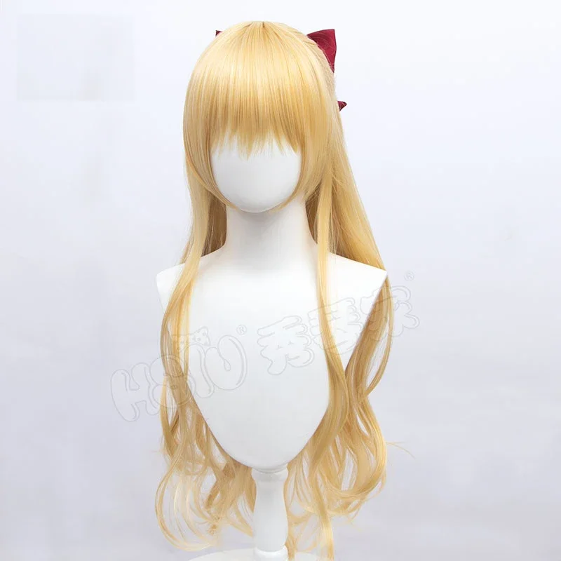 Anime Cosplay Perruque Blonde Anime, Cheveux Longs Vague, Perruques de Degré de Chaleur, Accessoires de Cheveux avec Nministériels d, 75cm