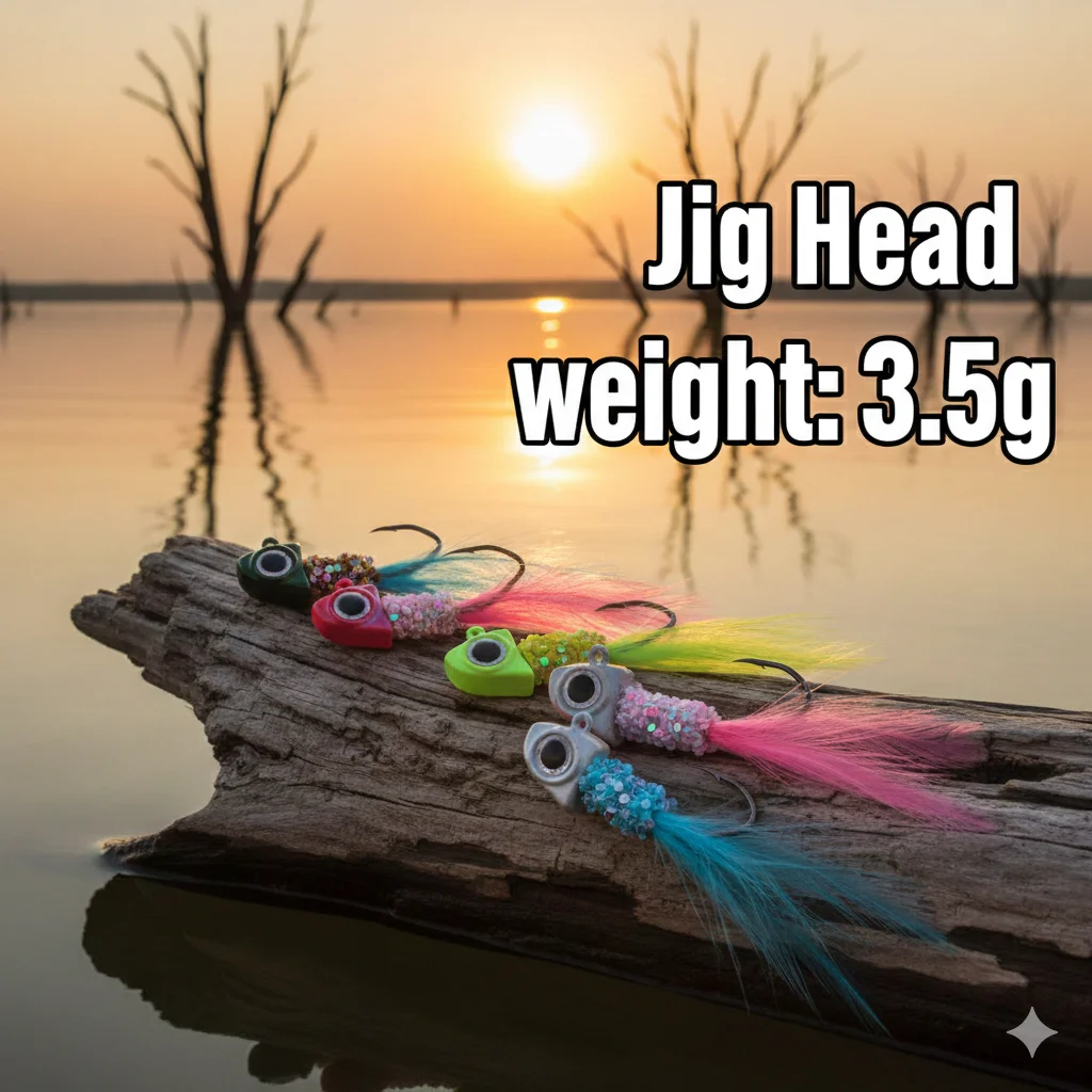 

Набор из 5 штук: 3 см, 3,5 г, искусственная приманка-джиг с перьями и острым крючком, жесткая приманка из марабу для ловли баса, форели, краппи, судака.