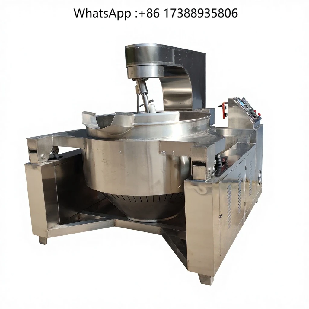 100L 200L 300L 400L 500L  Automatic Stir Electromagnetic Electric Gas Steam Planetary Stir-fry Cooker Industrial Boiling Pot