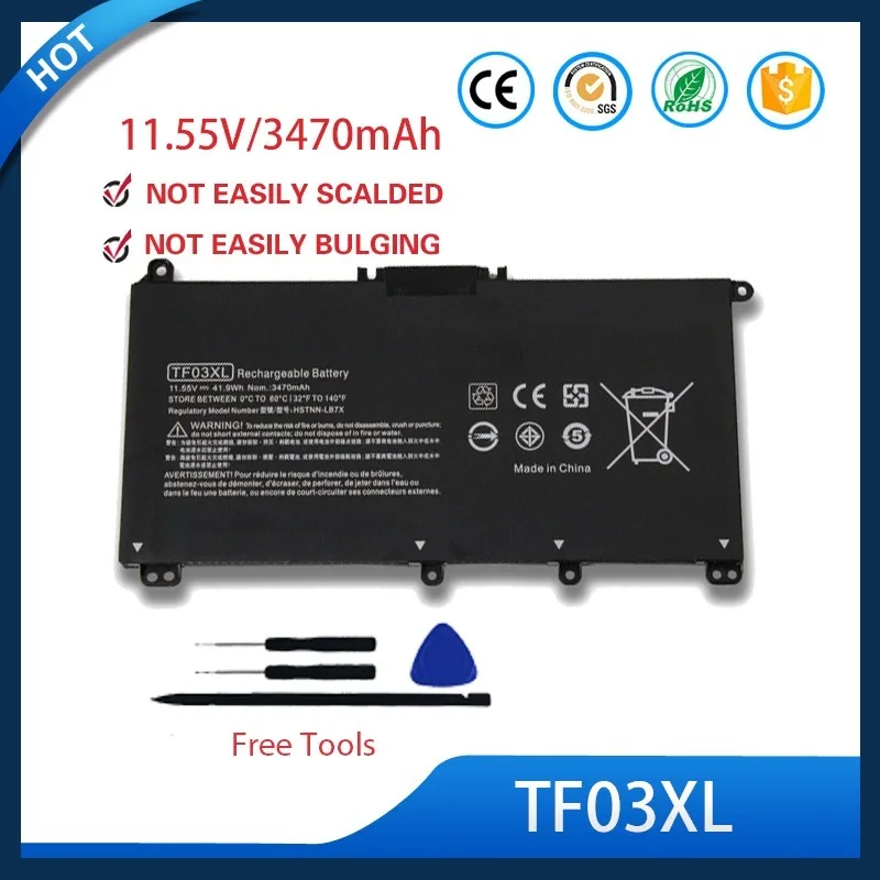 

TF03XL Battery For HP Pavilion 14-BF TPN-C131 Q188 Q201 11.55V 41.9Wh Li-ion Laptop Battery