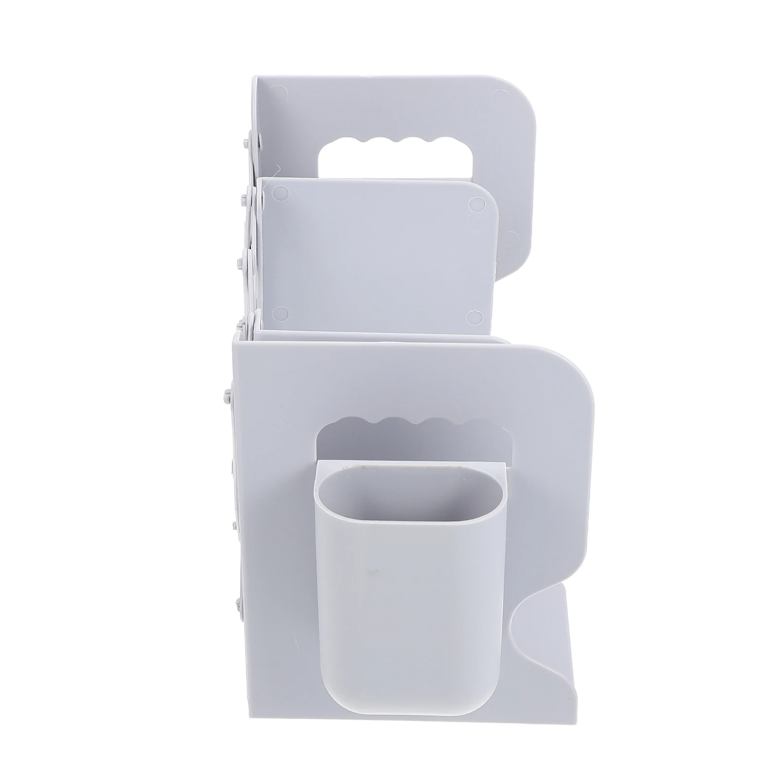 

Desktop Bookend Decorative Bookshelf Grey Scalable Bookst Holder Rack Storage Foldable Modern Plastic Home Office Classroom