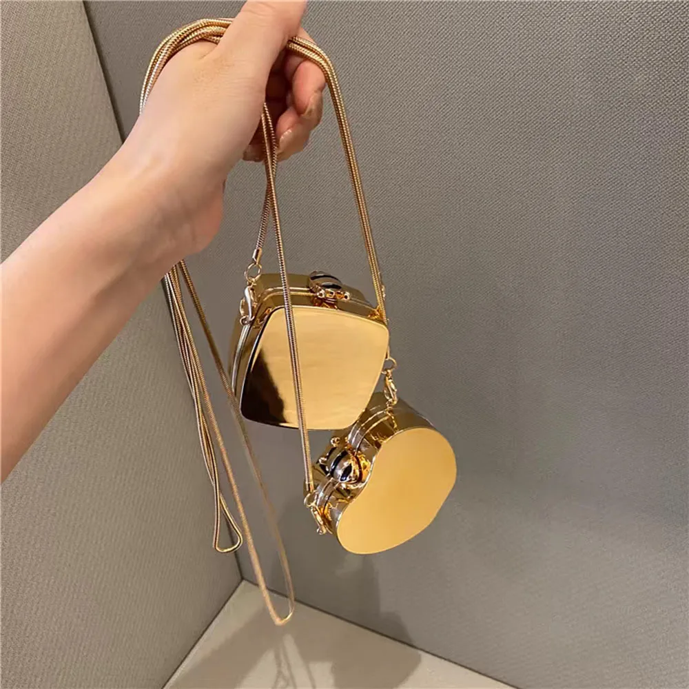 Mini bolsa acrílica com múltiplas formas para mulheres, bolsas crossbody fofas, bolsa de batom portátil, alta qualidade, nova moda, verão