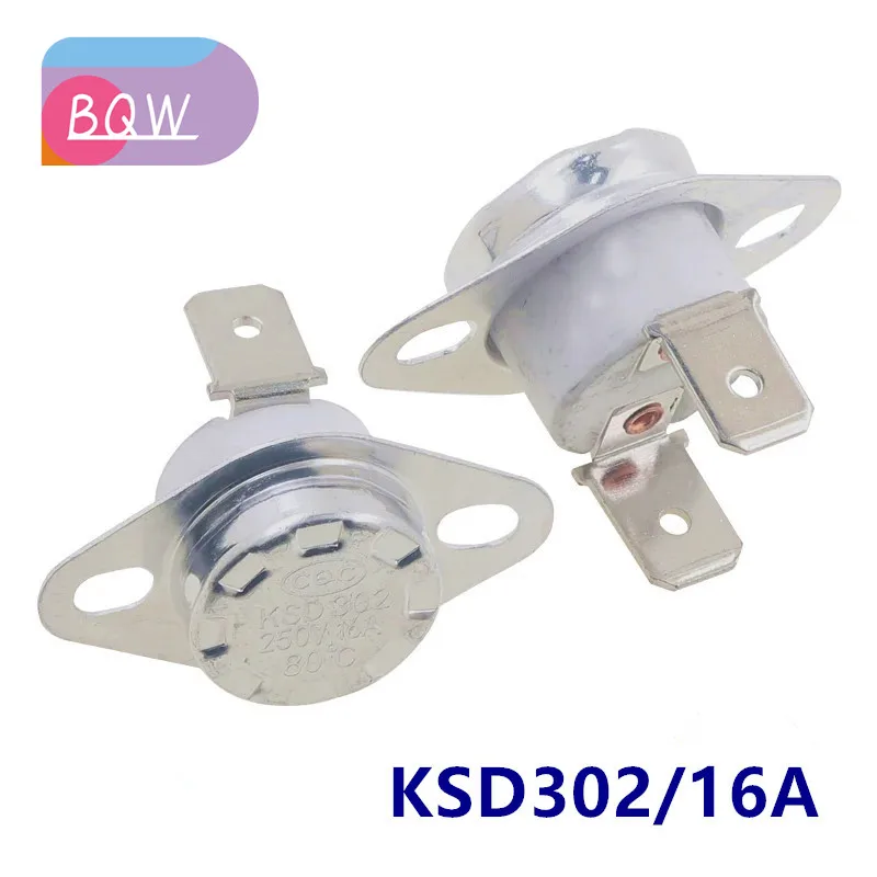 KSD302 16A 250V 40-300 degree Ceramic KSD301 Normally Closed Open Temperature Switch Thermostat 65C 85C 95C 120C 150C 260C 300C