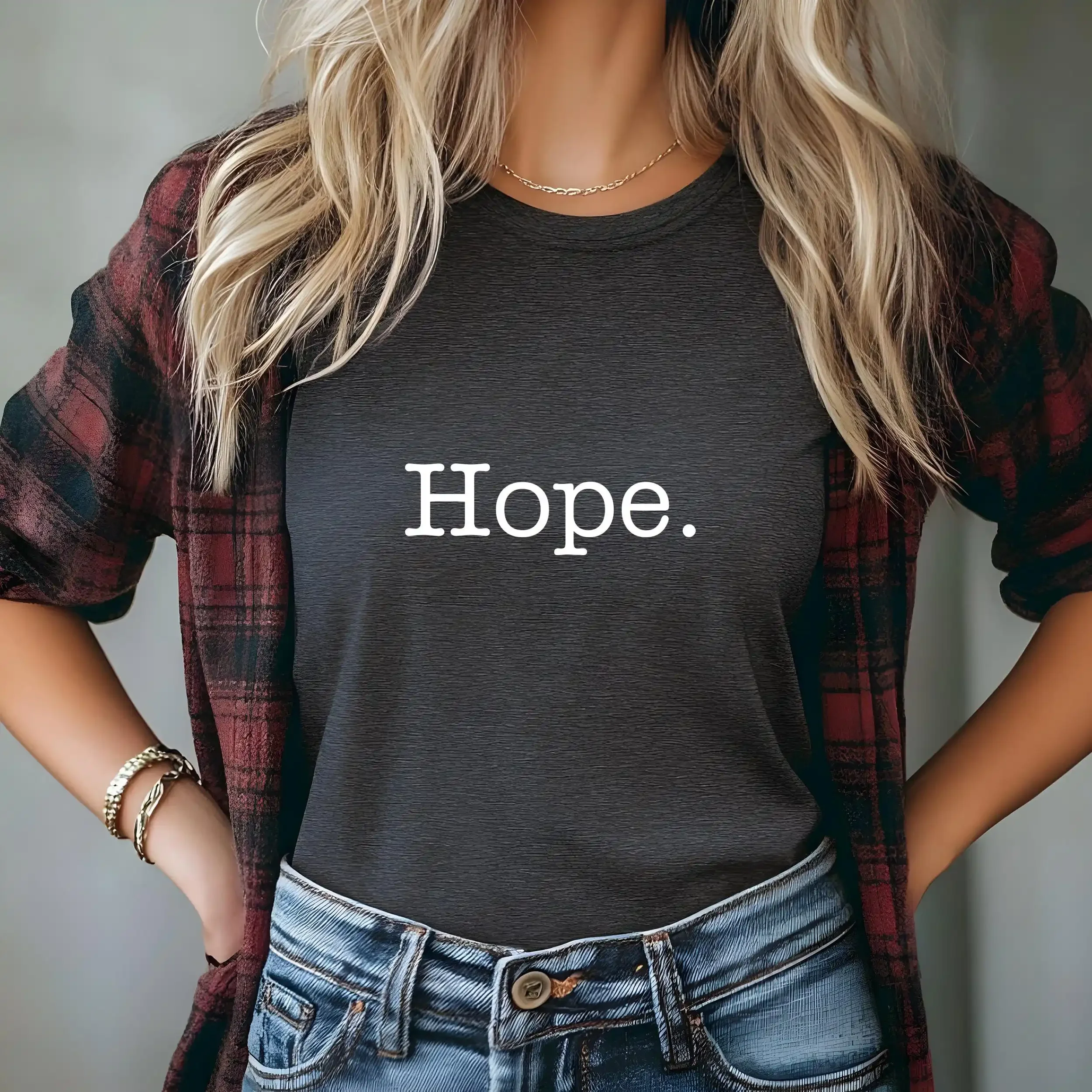 Hope Letters Printed Women T Shirts Vintage Clothes Vintage T-shirt Harajuku Oneck Slogan Faithful Graphic Tee Dropshipping