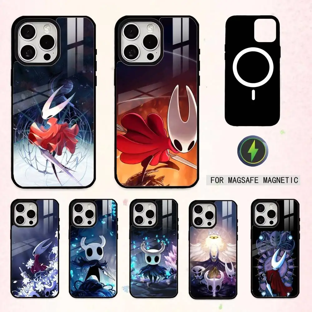 

S-Silksong H-Hollow Knight Phone Case For iPhone17,16,15,14,13,12,11 Plus,Pro Max Magnetic For Magsafe Wireless Charging