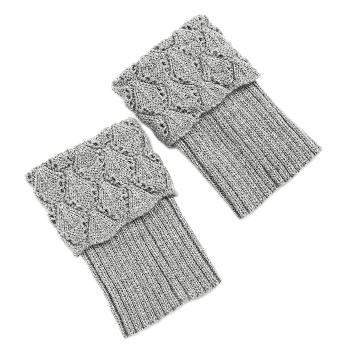 Damen einfarbige Stiefel Topper Strick häkeln kurze Beinlinge Herbst Winter Mädchen Stiefels ocken stricken fußlose warme Söckchen