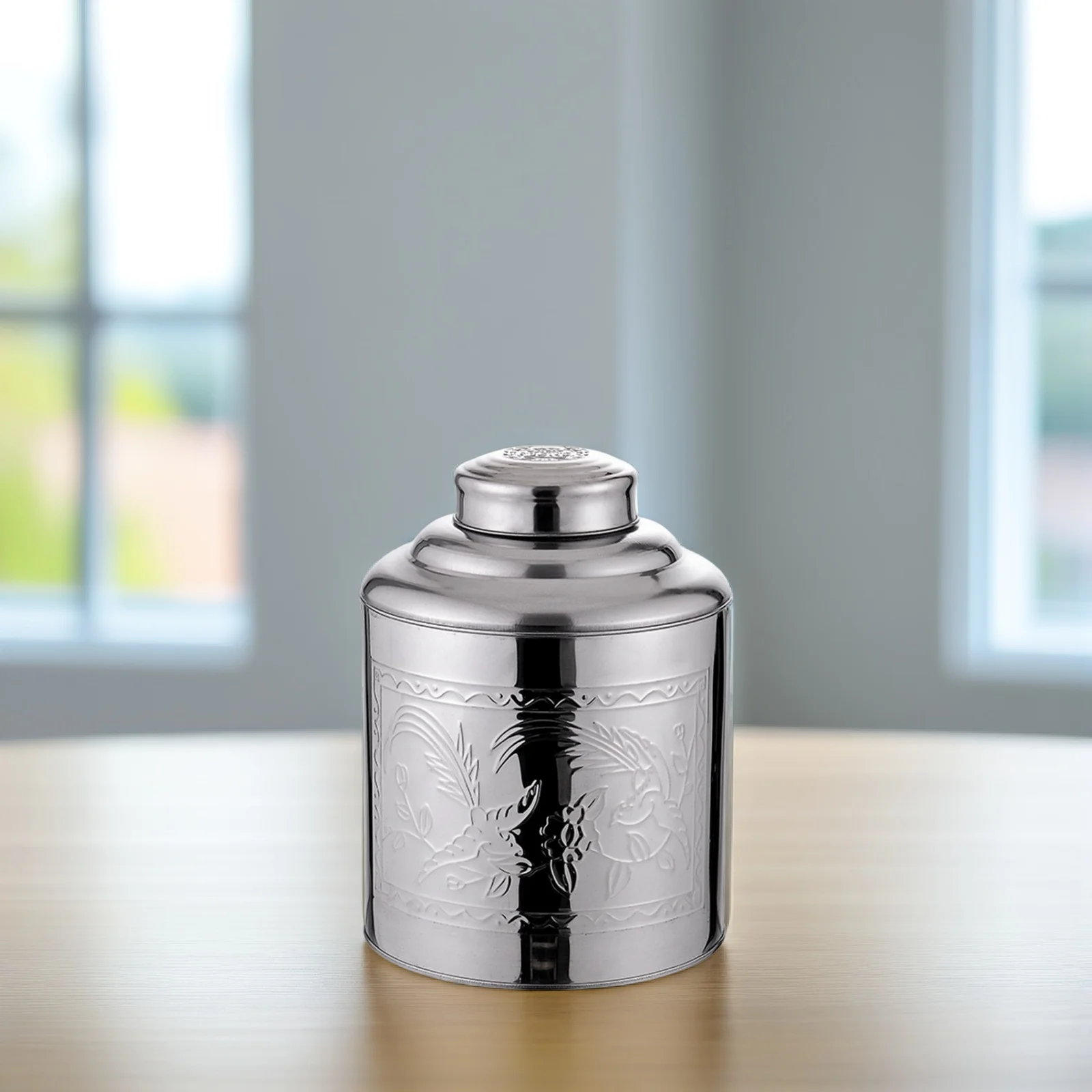 

Stainless Steel Tea Canister Premium Craftsmanship Sealing Food Storage Container For Tea Coffee Beans Kitchen Jar Home