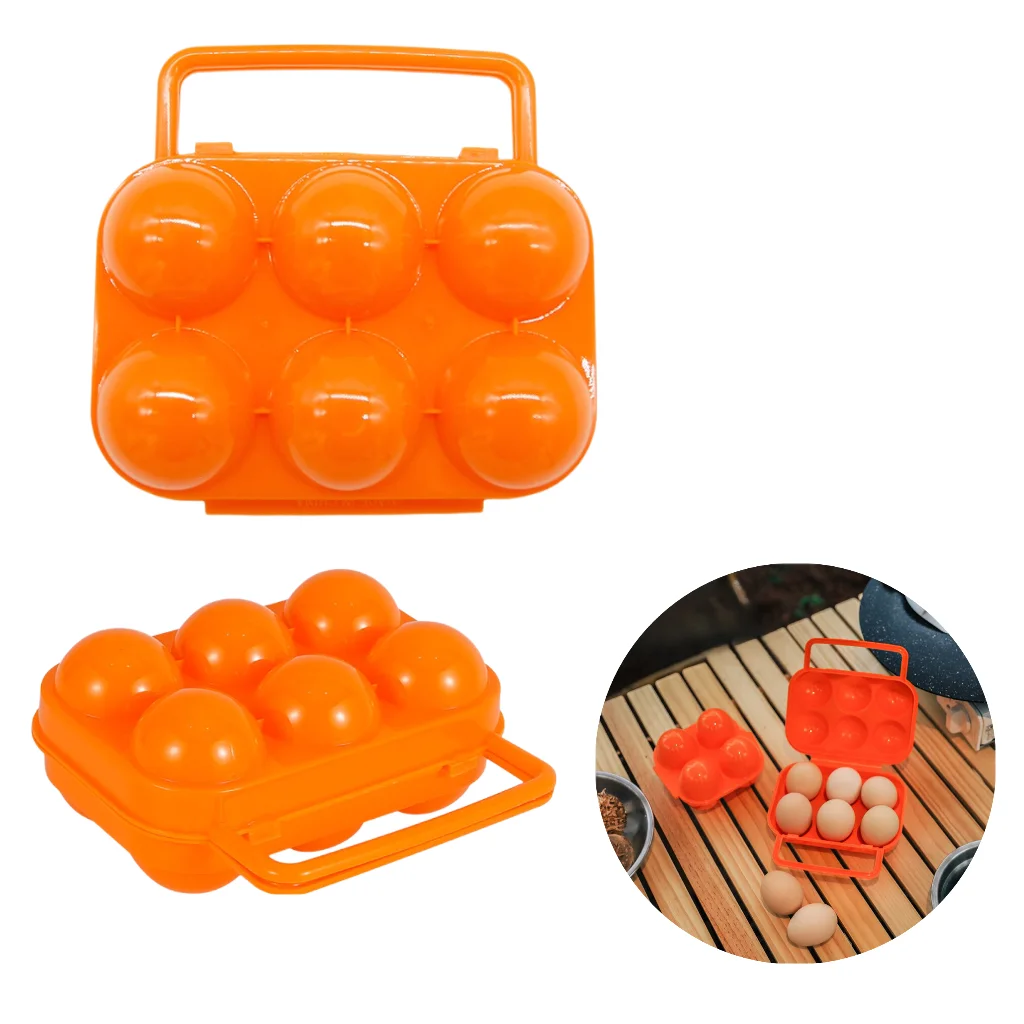 Portable 2/4/6 Grid Egg Storage Box for Outdoor Picnic BBQ and Camping Keep Your Eggs Safe and Fresh Kitchen Tools