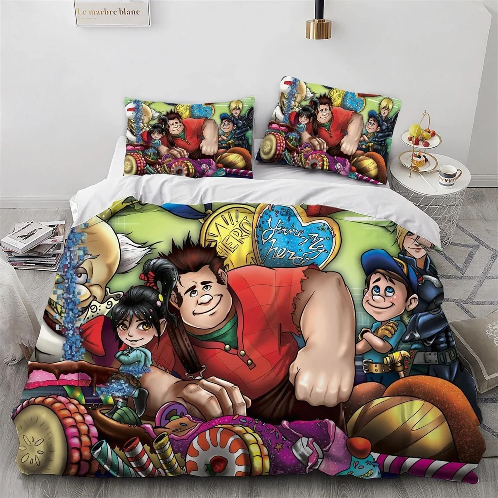 Wreck-It Ralph Bedding Set 3D Printing Disney Duvet Cover With pillowcase Children's Bedding Sets for boys and girls teenagers