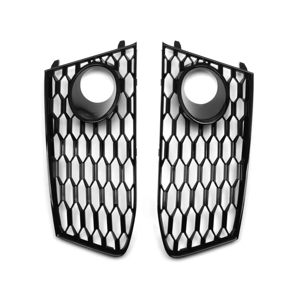 For Audi A7 RS7 2012 2013 2014 2015-2018 RS6/A6 Fog Light Frame Grille Bumper Fog Light Shade Frame Out Trend Decorative Black