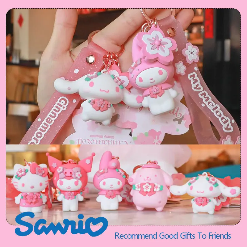 

Sanrio брелок для ключей с мультяшными животными Kuromi Hello Kitty Cinnamoroll Melody