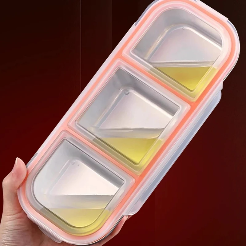 Lonchera de Acero Inoxidable 304 con Compartimentos, para Comidas Ligeras
