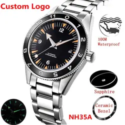 Custom Ceramic Bezel 100 Waterproof Luxury NH35 Corgeut Watch Men 41mm Sapphire Mechanical Clock Diver Automatic Wristwatch