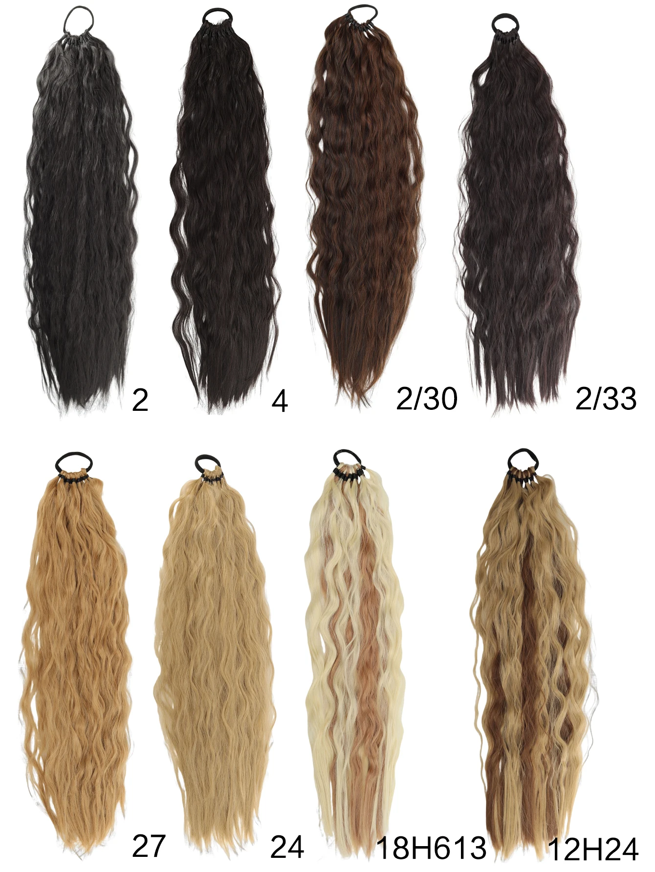 Synthetic Braided Wig, 24 Inch Curly Ponytail