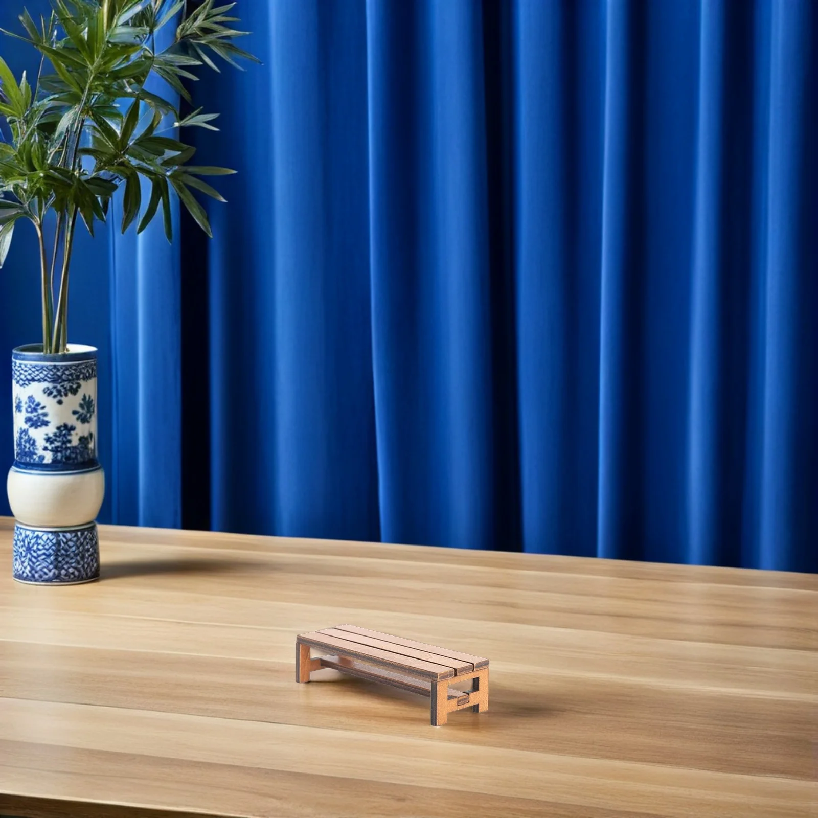 2 個ミニチュア装飾ベンチミニベンチミニチュア家具ハウスミニハウス家具アクセサリー